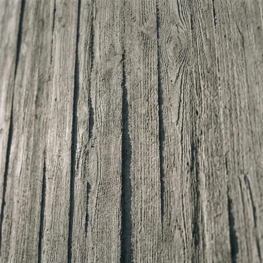 Raw concrete with formwork grain visible